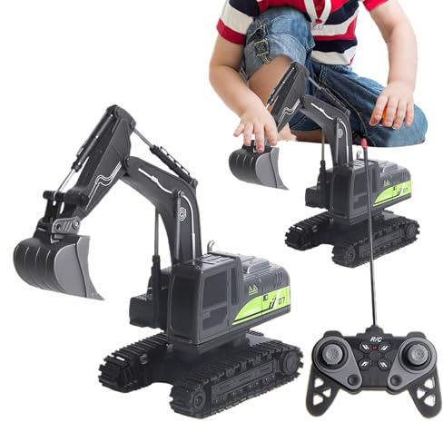 Excavator Toy - Rechargeable Construction Truck | Remote Control Excavator Toys - for Sandbox Beach Sand Play Kids Children Aged 3-8