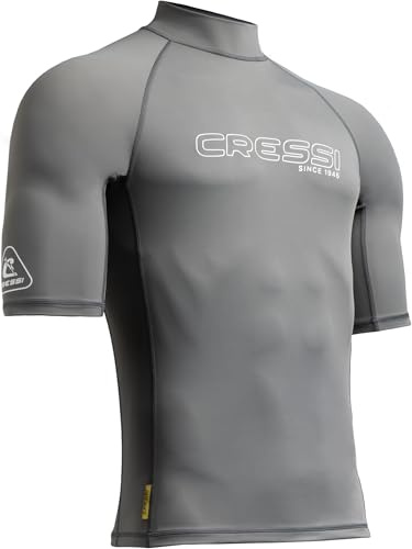 Cressi seit 1946 - Sentinel Man - Kurzärmeliger Rash Guard Sonnenschutz UPF 50+ Schnell Trocknend Schwimmen Surfen Tauchen Angeln Strand, im Schwimmbad und Wassersport - Herren