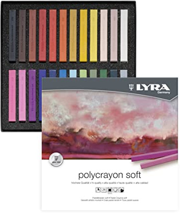 LYRA L5651240 - Astuccio 24 Gessetti Policromi Polycrayons Soft