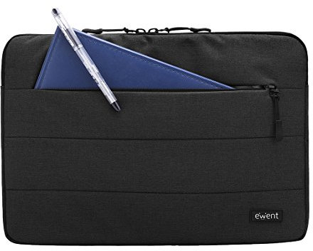 Sleeve Case per Laptop, Ewent Sleeve per Laptop fino a 15.6, Custodia Borsa di Neoprene Porta PC, Borsa da Trasporto per MacBook Pro/MacBook Air/Acer/Dell/Lenovo/HP/Samsung/Toshiba/Chromebook, Nera