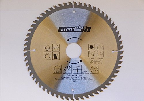 1 HM Kreissägeblatt für Aluminium und Kunststoff - 60 Zähne – Ø 190 x 30 mm/Sägeblatt/Kreissägeblätter