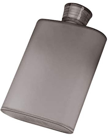 Fenteer Portable Flache Trinkflasche/Wasserflasche für Reise - 400ml, Grau