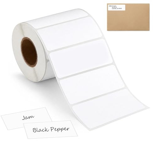 1 000 självhäftande adressetiketter på rulle klisterklistermärken 89 mm x 36 mm