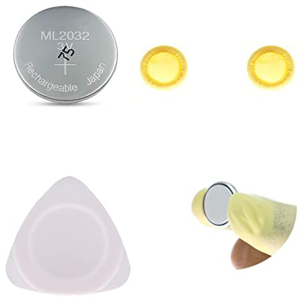 LeFix 3V ML2032 Rechargable Coin Cell Lithium Battery for Logitech K750 Solar Keyboard,Sega Dreamcast|Plastic Scribe and Anti-Static Finger Glove Kit (1Pack)