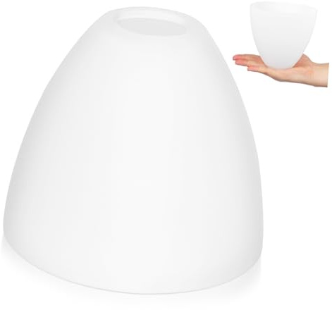 ibasenice Lampenschirm Langlebig und Installieren Weiß mit E27 Fassung aus Mattiertem Glas Dekorative Diffuse Beleuchtung für Schlafzimmer und Zuhause
