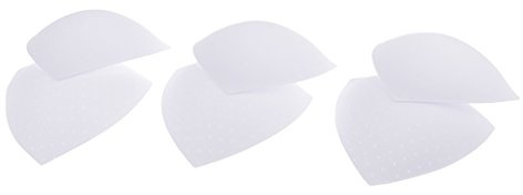 F Fityle 3 Paires de Coussinets de Soutien-gorge Triangulaires à Coudre dans Une éponge Coupe Souple Amovible Amovible - blanc, 15cm