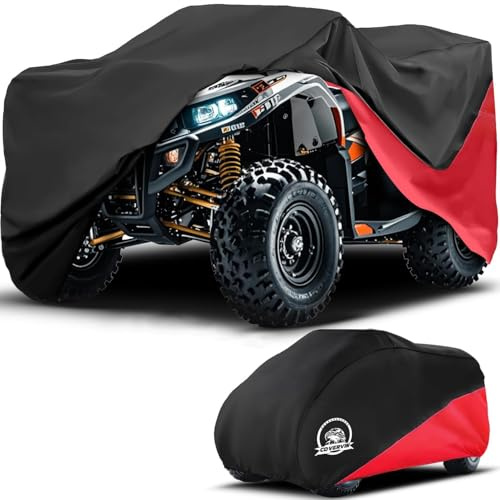 COVERVIN Housse de Protection pour VTT, imperméable et Lourd, en Tissu Oxford 420D, Housse de Rangement côte à côte, Protection extérieure (Taille XXL, Rouge)