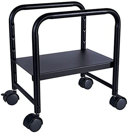 TOMYEUS Soporte CPU Bajo Mesa PC MainFrame Soporte de Soporte de Acero CPU, Portador de Host de PC con una Carga de 28 kg, Soporte de Torre de PC móvil con Lanzador de Bloqueo Soporte para CPU
