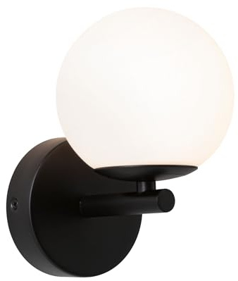 Paulmann 71074 LED Wandleuchte Selection Bathroom Gove IP44 3000K 400lm 230V 5W Schwarz matt, Satin Badleuchte