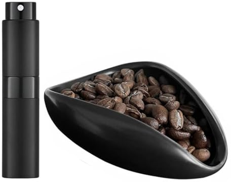 Zeizafa Taza dosificadora profesional de granos de café, accesorios de café, bandeja dosificadora de cerámica, botella pulverizadora, adecuada para botella de spray de preparación consistente, color