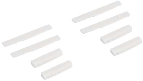 OFFSCH 4sätze Rinderknochen Sattel Für Klassische Gitarre Hochwertige Ersatzteile Für Gitarre Für Heimwerkstatt Und Musikliebhaber Weiß