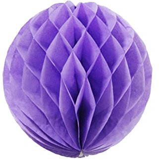 Anevous 20er Papier Pompoms Deko, Papier Wabenball Dekoration, Seidenpapier Wabenbälle Set Dekorpapier Wabenbäll, Pompoms Basteln für Geburtstag Hochzeitsfest Baby Dusche, Party Dekoration,Lila