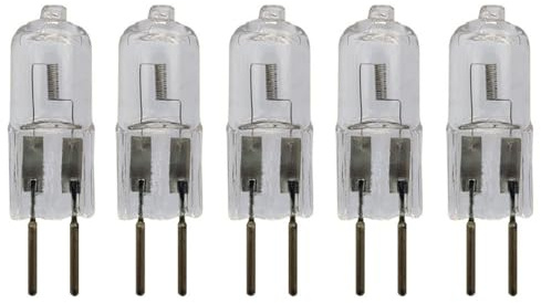 UGEFKMQ Lampadina Alogena G6.35 12V 100W Capsula Lampada Alogena Gy6.35 24V 50W Gy6.35/G6.35 Base A 2 Pin Dimmerabile 5Pc 24V-100W