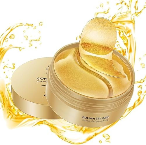 60 PCS Parches Ojos Bolsas y Ojeras, Eye Patches, Máscara Para Los Ojos De Colágeno, Contorno de Ojos Antiarrugas, Anti Edad para Ojeras, Para Eliminación Ojos Bolsas y Ojeras, Hinchazón