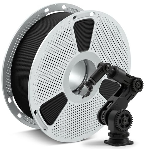 SUNLU PA12-CF 3D-Filament 1.75 mm 1KG, Kohlenstofffaser-Nylon-Filament, Hervorragende Verschleiß- und Ölbeständigkeit, Hitzebeständige Spule, Maßhaltigkeit +/-0,02 mm, 1KG, Schwarz