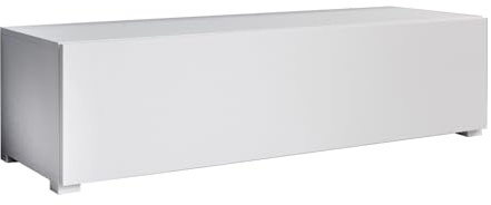 MB Muebles Bonitos | Mueble TV bajo con Patas Aitana M1 para Salón Moderno | Mueble Modular | Puerta de PVC Alto Brillo | Estructura Melamina Mate | Color Blanco | 120x32x40 cm