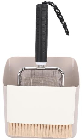 Fabater Removable Cat Litter Set, Multifunctional Stainless Steel Net, Cat Litter Scoop with Handle and Cleaning Brush for Owners