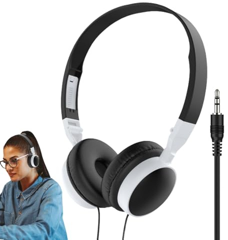 Generico Cuffie per PC, cuffie da gioco cablate | Cuffie over-ear per computer | portatili con cancellazione del rumore on-ear per computer e telefoni cellulari