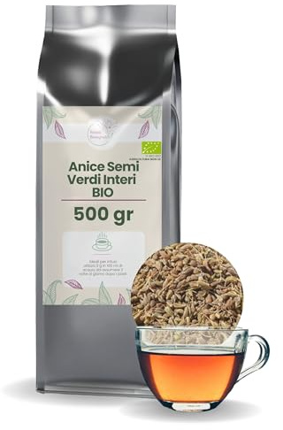 Patrizio Breseghello - Anice Semi Verdi Interi Bio 500 g - Semi di Anice per Tisana, Infusi e Uso Cucina 100% Naturali