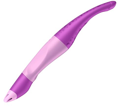 STABILO - Ergonomischer Tintenroller für Rechtshänder - EASYoriginal | pink, 3D DreamWorld, löschbar blau, inkl. Patrone