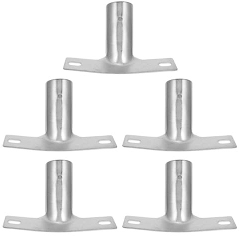 Artibetter 5pcs Metal Broom Head Brackets Replacement Broom Joint Adapter Floor Brush Handle Clip for Commercial and Household Cleaning Equipment