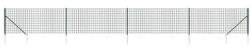 HETFTJN Maschendrahtzaun Grün 0,8x10 m verzinkter Stahl PVC ineinandergreifend Garten Hundeteich Weide Balkon modernes robustes Gitter einfacher Aufbau