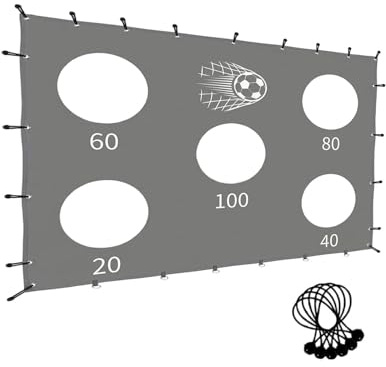 Vikbart målmålmålmål, förstärkt övningstyg, 183 x 280 cm fotbolls scoring-nät, omedelbar installation, träningsutrustning, fjädrande atletisk utrustning, mångsidig färdighetsutvecklare för bakgårdslek