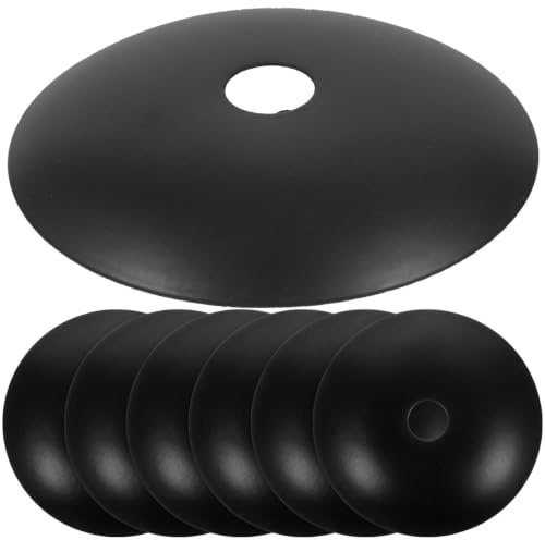6 Stück Metall Lampenabdeckung für Deckenplatte 6cm Schwarz