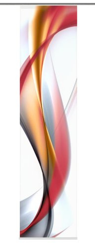 Home fashion 87603-707 Schiebevorhang Digitaldruck Redfield, Seidenoptik, 245 x 60 cm, rot