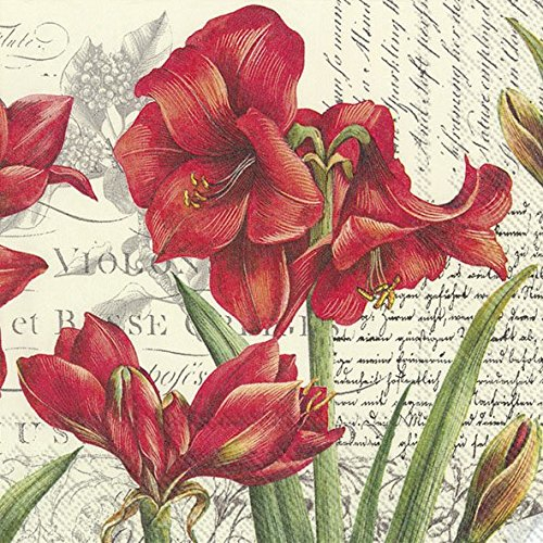 IHR LA BEAUTÉ Rouge Papierservietten, Weihnachtsmotiv, 33 cm, quadratisch, 20 Stück
