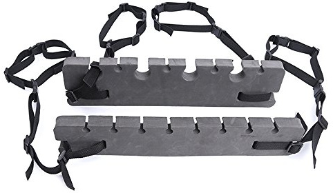 NUZAMAS Tragbarer Angelrutenhalter Rack für Autos, SUVs, Vans - Kopfstützenhalterung Rod Storage Bracket für Dachtransport