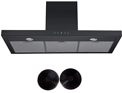 Cookology LINT1001BK Black Linear Extractor 100cm Chimney Cooker Hood & Filters