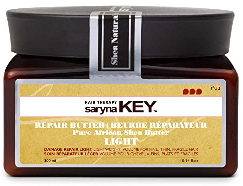 SARYNA KEY Light Treatment Butter Mask – Sheabutter Haarkur für trockenes, feines & geschädigtes Haar – Mit Keratin & Vitaminen A, E, F – 500ml / 16.9oz