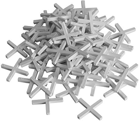 TECTOOL Lot de 250 croisillons de carrelage en plastique, 2 mm, pour un espacement uniforme des carreaux, robustes et durables