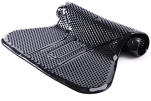 Merauno Full Active Soft Gel-Pad Voll Lammfell Sattelunterlage Memory Lammfell Gel Pad Stoßdämpfende Anti-Rutsch-und Luft-Release (Schwarz, Gel-pad)