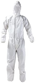 tempo di saldi Tuta Protettiva Monouso Antimacchia in Polipropilene, con Cappuccio e Cerniera