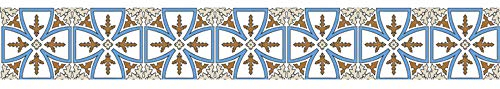 Dostear BordüRe Selbstklebend Kinderzimmer Tapeten Wohnzimmer Wanddeko Badezimmer 3d Fliesenaufkleber Wandleisten Blaue Geometrie 12 X 500cm
