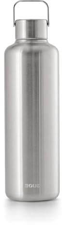 EQUA Timeless Trinkflasche, Edelstahl, 1000ml, BPA-frei, auslaufsicher, haltbar, multifunktional, Stahl