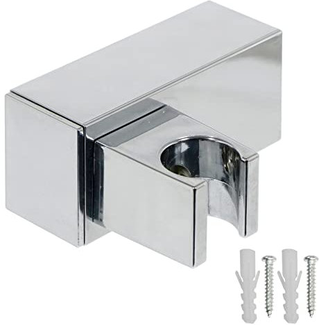 SPARES2GO Abrazadera de pared compatible con el cabezal de ducha Mira ajustable cuadrado en ángulo cromado soporte para teléfono