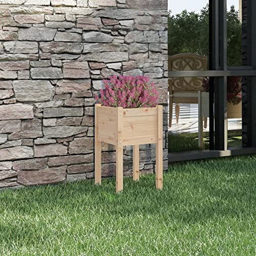 Camerina Pflanzkübel 50x50x70 cm Massivholz Kiefer Untertopf Pflanzen Hoher Blumentopf Innen
