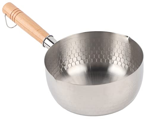Double Boiler, Saucepan Multipurpose Sauce Pot Small Pot Milk Soup Pan Stainless Steel Pot Two Side Spouts for Kitchen