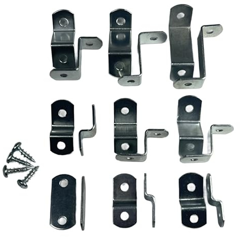 E.H.C. Leinwand-Clips für Bilderrahmen-Schrauben, 15 Stück pro Packung (wählen Sie Ihre versetzte Größe) (Starter-Bundle alle 9 Offsets 0-3,8 cm)