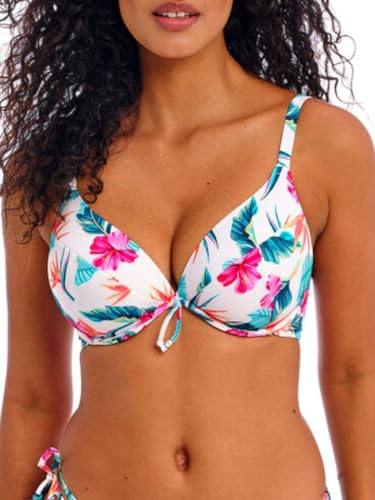 Freya Palm Paradise - Camiseta de manga alta, blanco, 70E