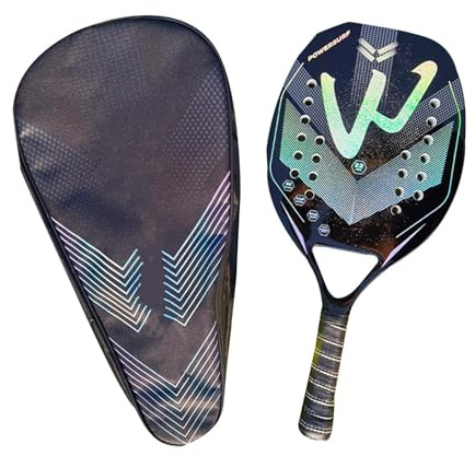 Raquette De Paddle Tennis - Raquette De Paddle Léger | Raquette De Beach Ball En Fibre De Carbone, Raquette De Paddle Tennis Légère, Raquette De Paddle En Mousse Avec Sac De Transport,
