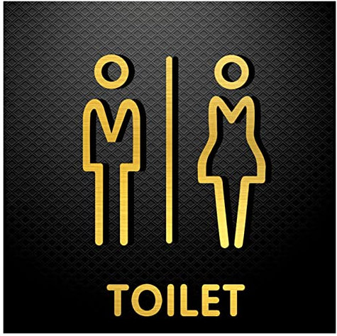 CHFYIJYHM Acryl-Badezimmerschild for Männer und Frauen, Deko-Figuren-Set – modernes Toilettenschild for Männer und Frauen – Badezimmer-Türschilder – Toiletten-WC-Schilder for Unternehmen – Badezimmer-