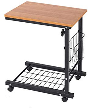 CVNIMV Überbetttisch mit Rollen, Tisch über dem Bett für den Heimgebrauch, drehbar, Überbetttisch mit Rollen, höhenverstellbarer Tisch, Betttisch, Stuhlwagen, Laptop-Schreibtisch fürs Bet