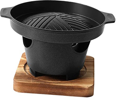 KONTONTY Gril Sans Fumée Antiadhésif Pour Cuisson Au Four Barbecue Intérieur Et Extérieur Facile à Nettoyer Pour Légumes Brochettes Et Viandes Noir