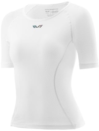 ROCKBROS TVI cykeltröja dam kortärmad, cykelkläder racercykel tröjor cykel kortärmad andningsbar cycling jersey mountainbike kvinnor sportskjortor sommar, Vit, XL-XXL