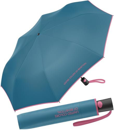 United Colors of Benetton Taschenschirm Mini Automatik HWS 2024 - Algiers Blue