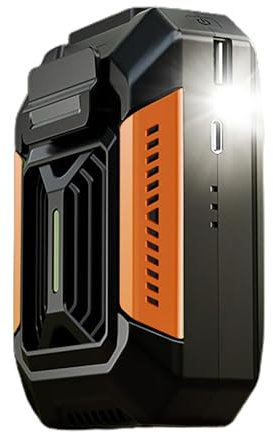 Pzuryhg Ventilatore portatile da vita, con ricarica USB, ventilatore a basso rumore, perfetto per attività all'aperto come escursionismo e agricoltura, caricabatterie temporaneo per il telefono per